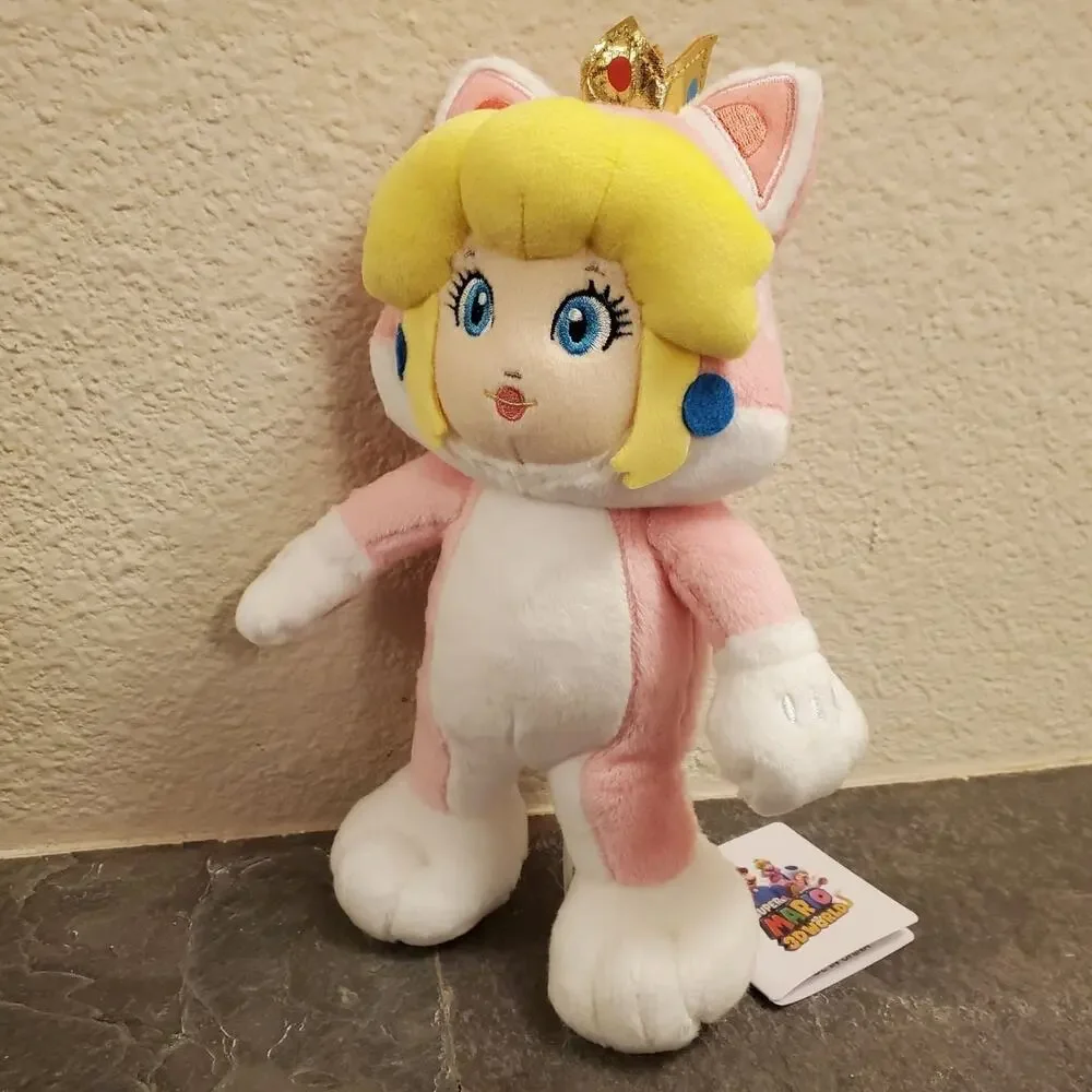 Plush - Neko Cat Princess Peach 10 inch (NEW) - Super Mario - Nintendo
